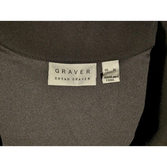 GRAVER Susan Graver Single Button Classic Preppy Academia Corp Blazer Jacket XL - Picture 7 of 7